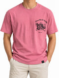 Pull&Bear Relaxed Fit Pink Dragon Graphic T-Shirt