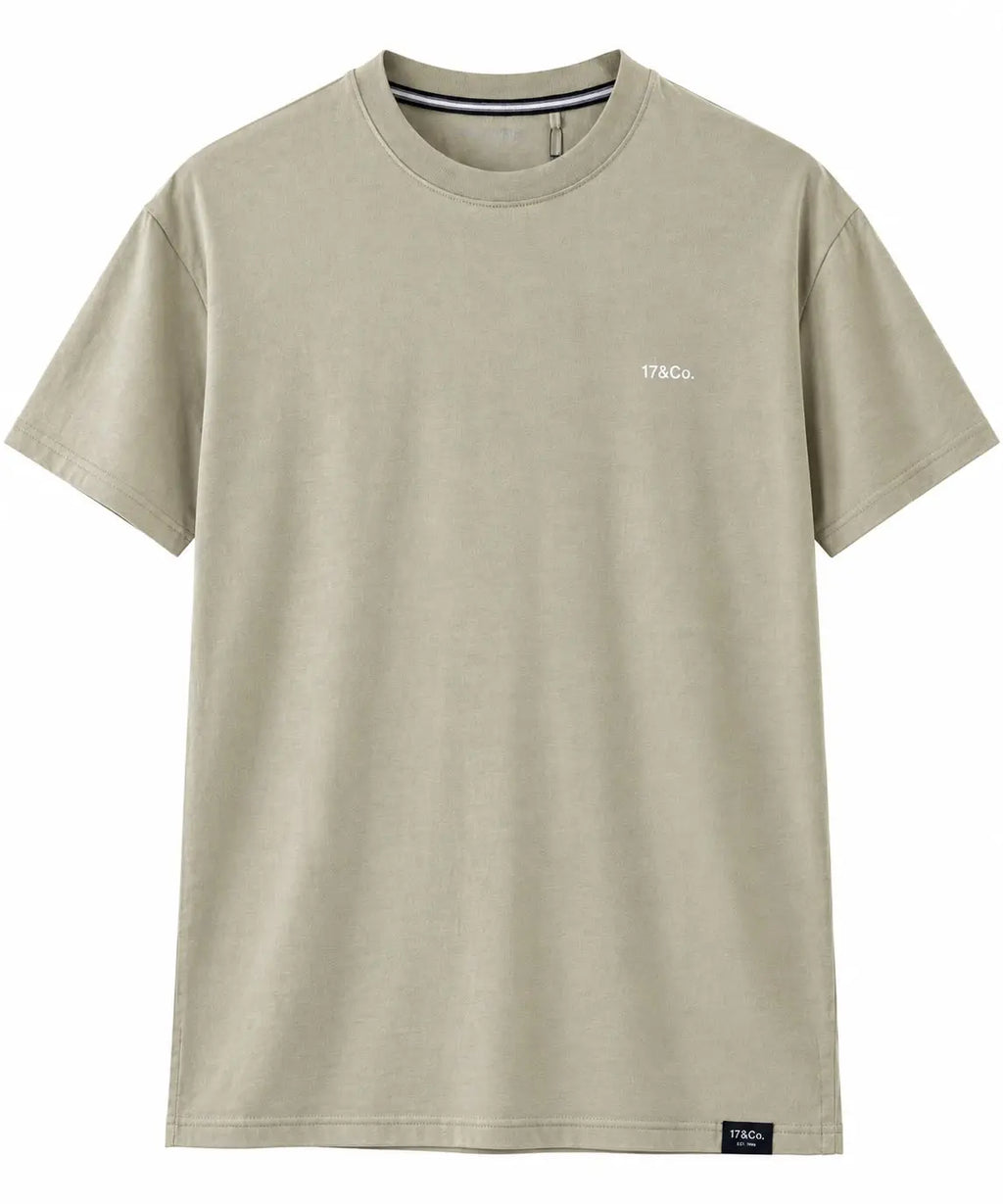 17&Co. Brand Heritage Beige Crewneck T-Shirt