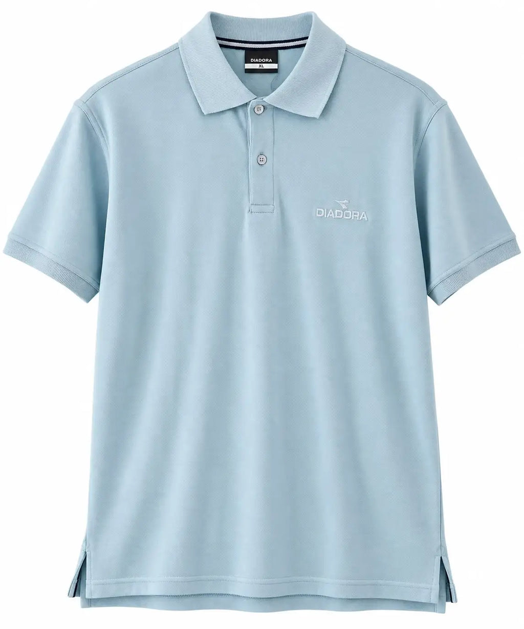 Diadora Light Blue Piqué Polo Shirt