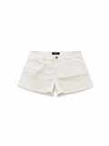 Max Off-White Denim Frayed Hem Shorts – UK 12 / EU 44