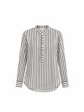 River Island Black & White Striped Long-Sleeve Shirt – UK 10