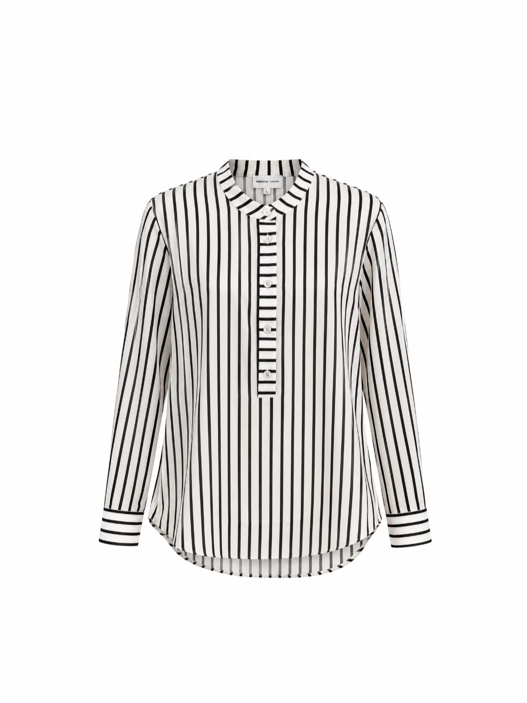 River Island Black & White Striped Long-Sleeve Shirt – UK 10