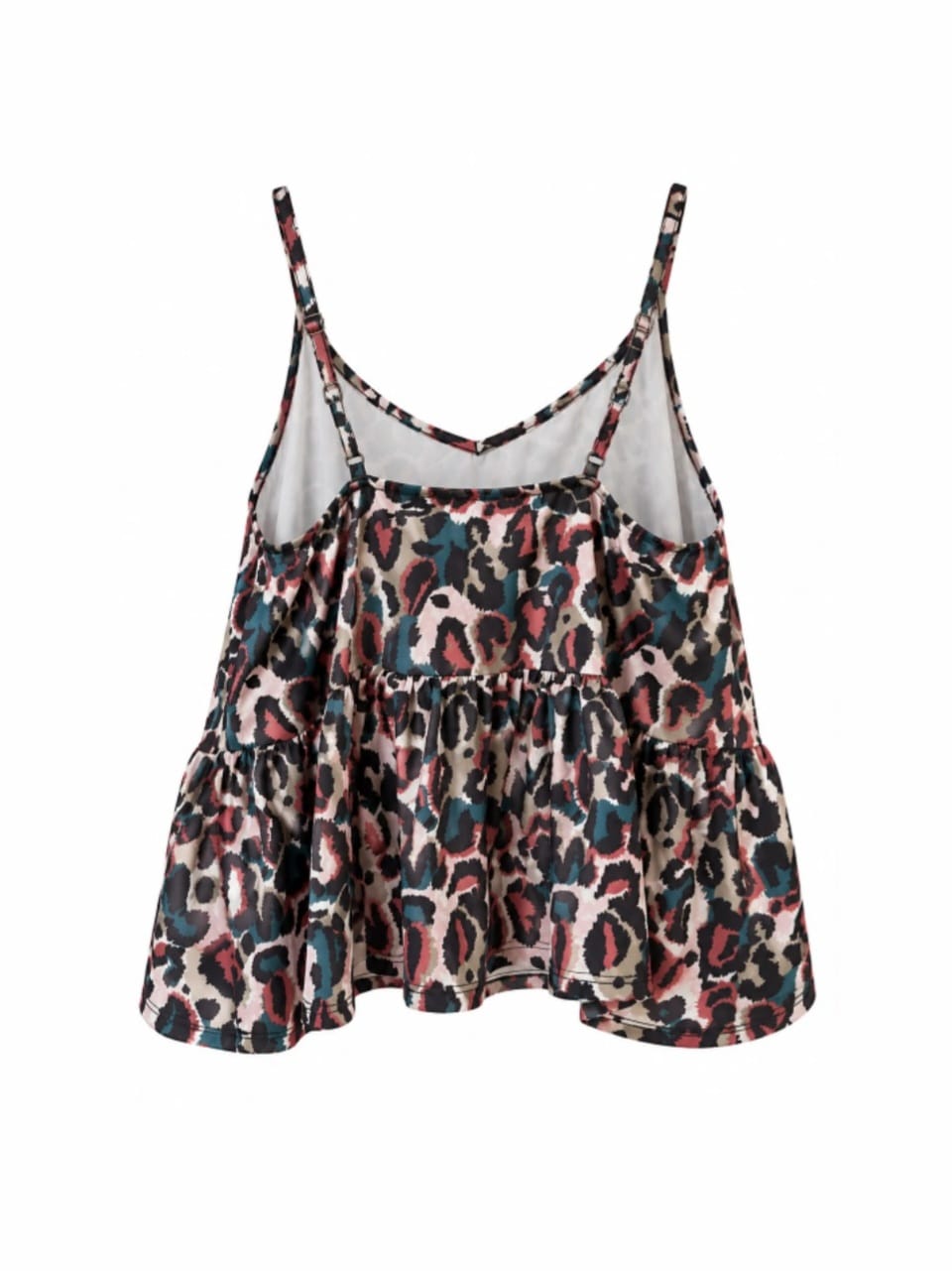 Primark Multicolor Leopard Print Tiered Camisole – Size M
