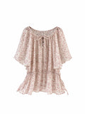 Yessica Floral Chiffon Peplum Blouse – Size 34
