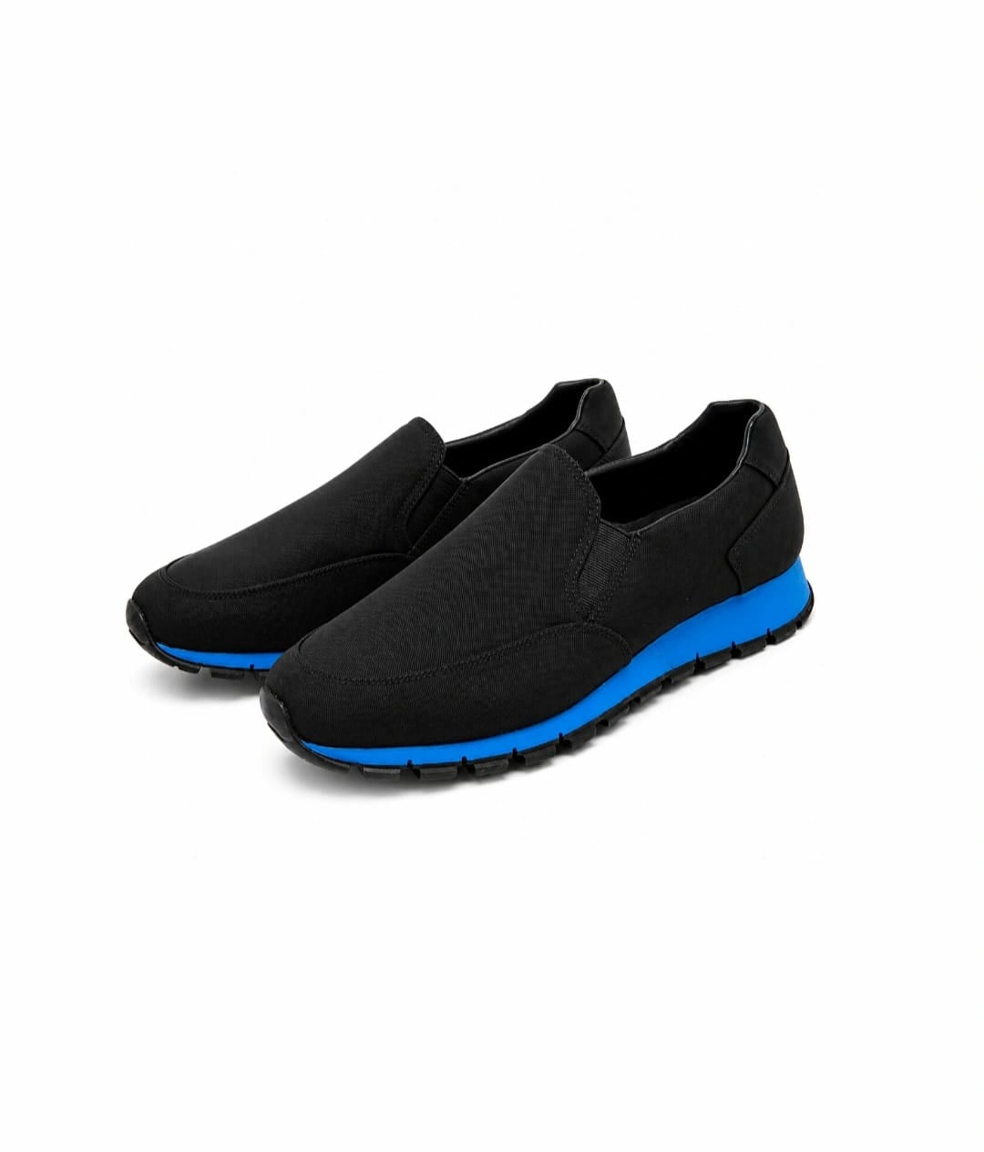 Prada Black Canvas Slip On Sneakers