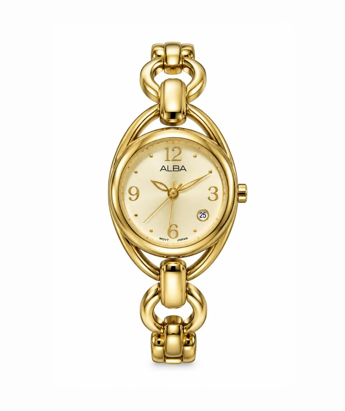 ALBA Women’s Gold-Tone Analog Watch – Champagne Dial – Used